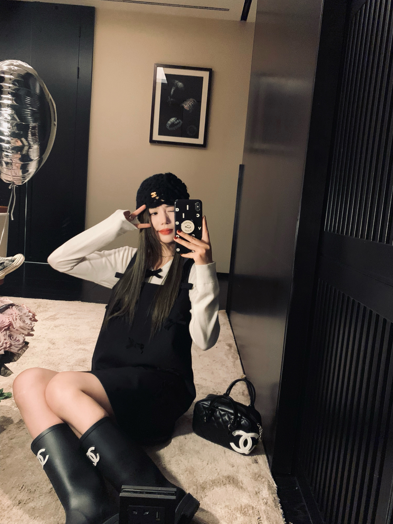 Cute Doll Collar Wool Pullover Sweater with Bow, Miu Series, Peninsula Style, Milk Color, Trendy Layering Top for Y2K Fashion