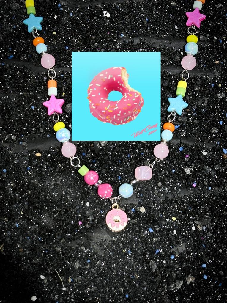 Donut Original Design Album Cover Necklace - Unique Gift, Retro Style, Music-Inspired Jewelry