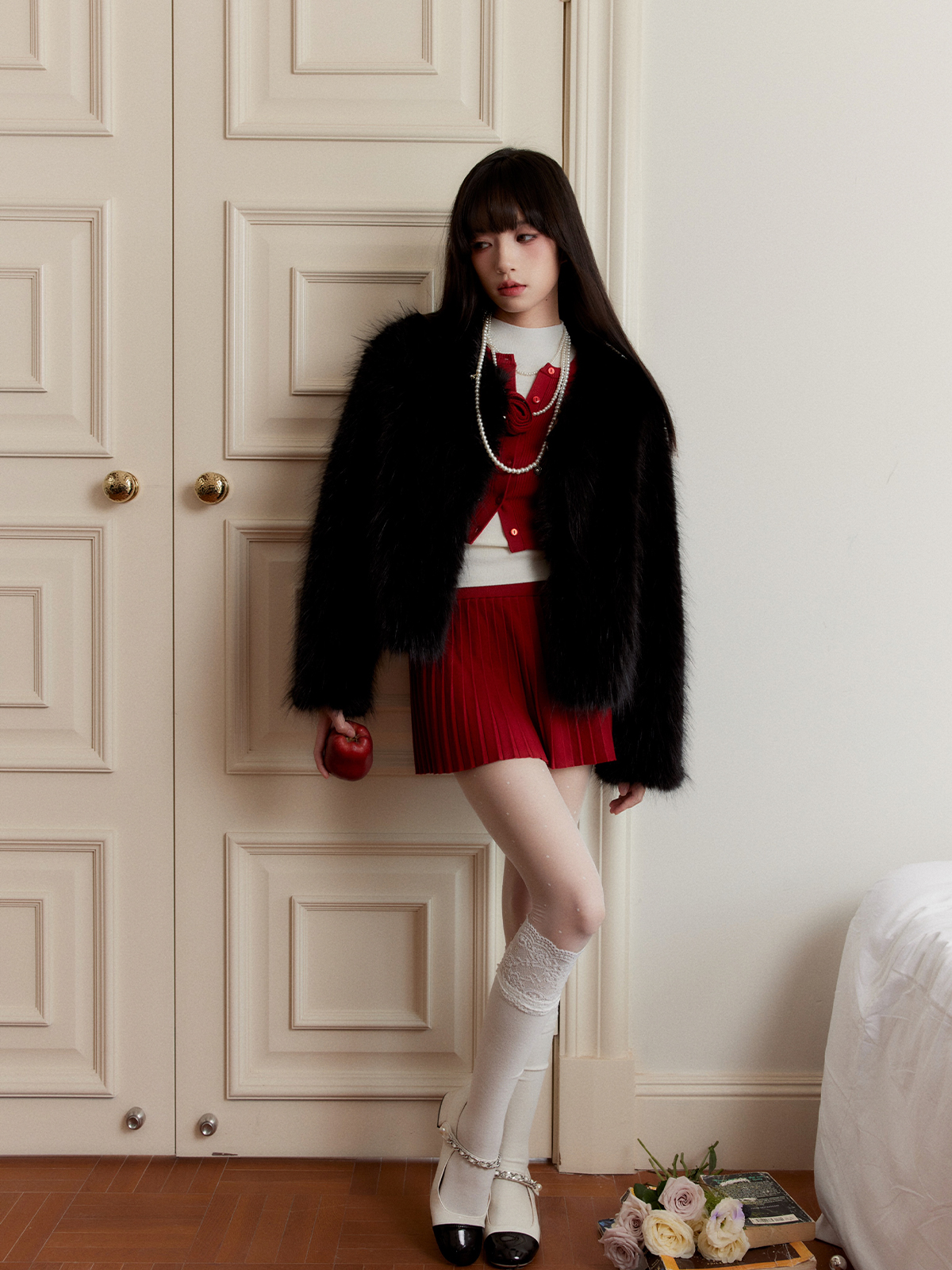 Eco-Friendly Faux Fur Plush Coat in Aristocratic First Snow Rabbit Style for Spring Summer - Chic 90s Inspired Fashion