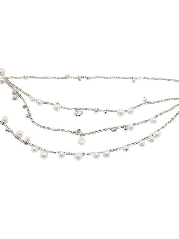 Elegant Imitation Pearl Shell Waist Chain for Women - Versatile Dress Accessory, Perfect for Y2K and Boho Styles