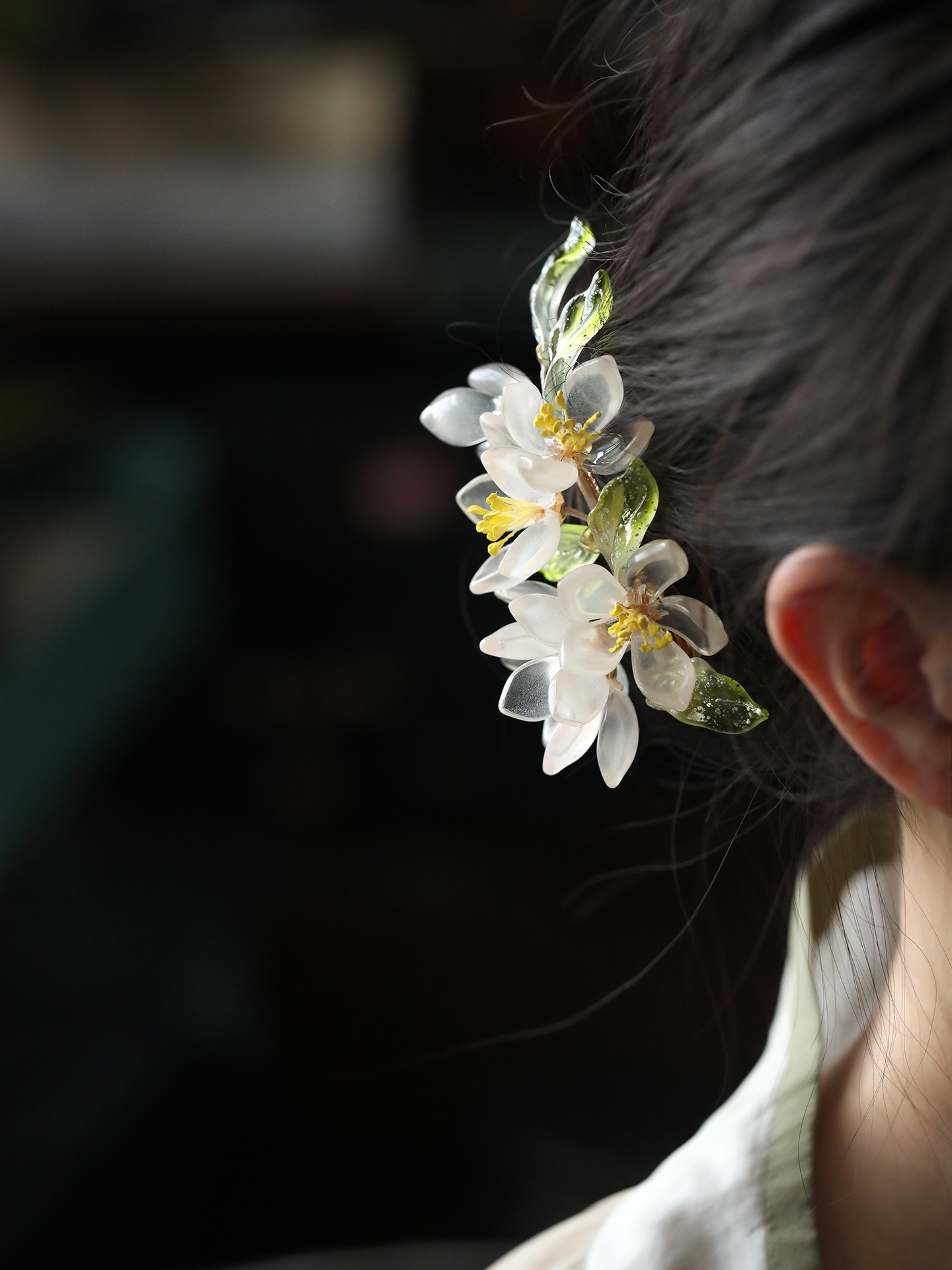 Elegant Magnolia Flower Hairpin - Ancient Style Hair Accessories for Qipao & Hanfu, Classical Daily Dress Hair Ornaments