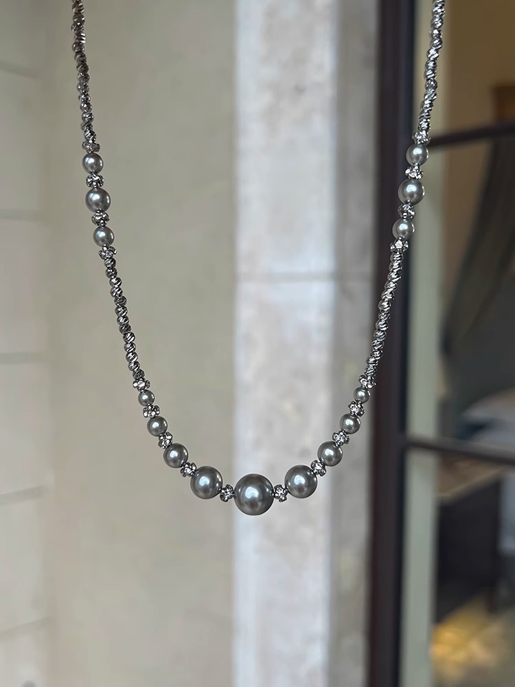 Exquisite Shining Cut Flower Bead Multi-Color Crystal Pearl Choker Necklace for Women - Boho Jewelry, Festival Accessory