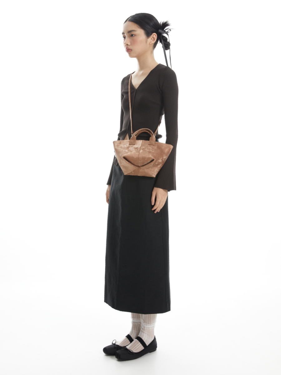 Floating Light Gold Wonton Bag - New Chinese Style 3-Color Satin Velvet Leather Small Bag for Y2K and Korean Fashion