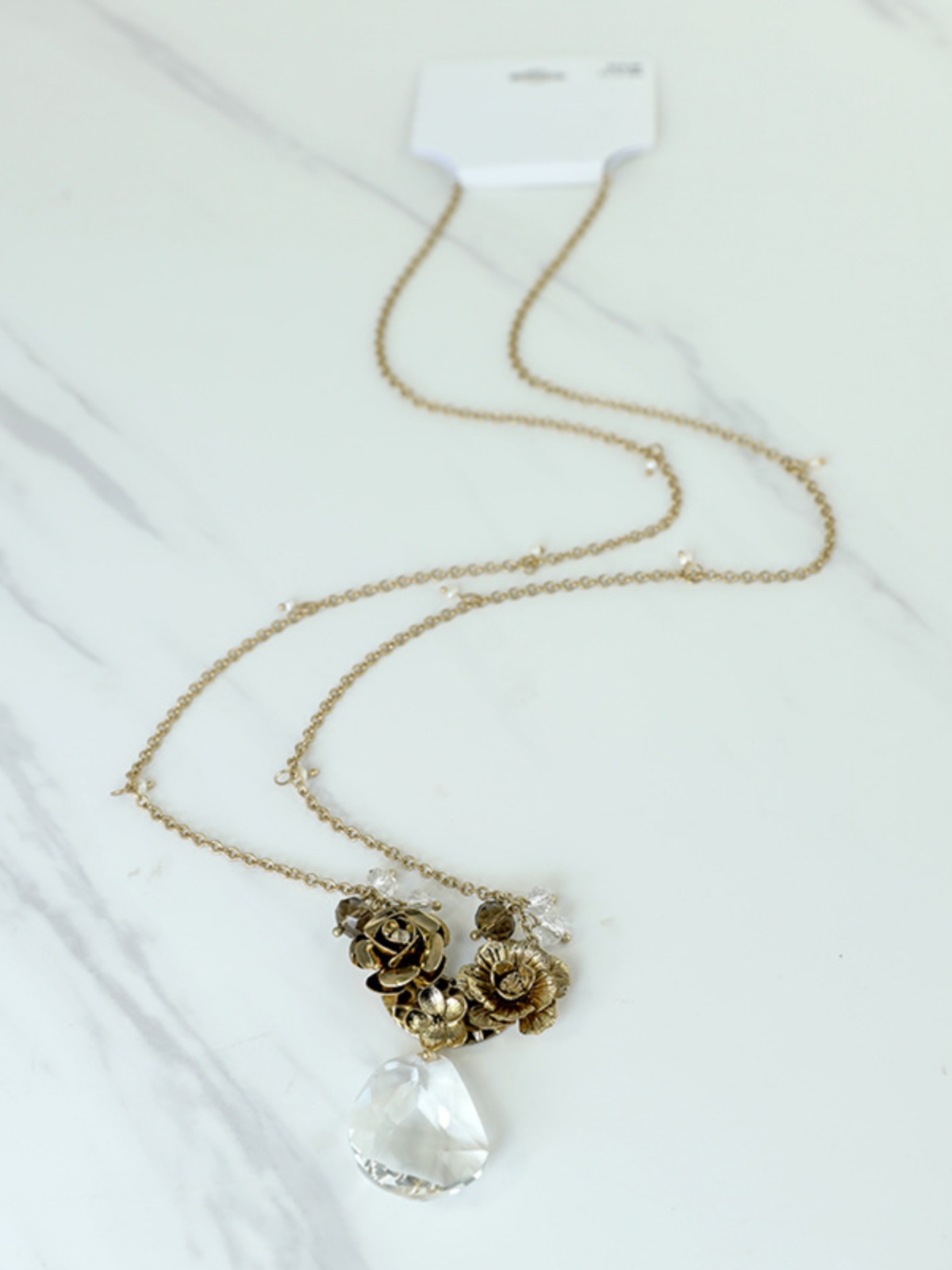 Floral Alloy Short Sweater Chain Necklace for Women - Cute Versatile Accessory in European and American Style