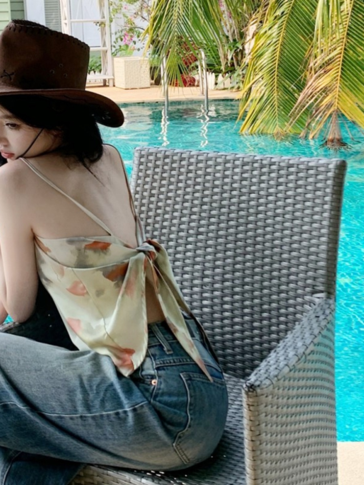 Floral Sexy Top for Women - Perfect for Beach Photography, Travel, and Vacation - Trendy Design for Summer Outfits