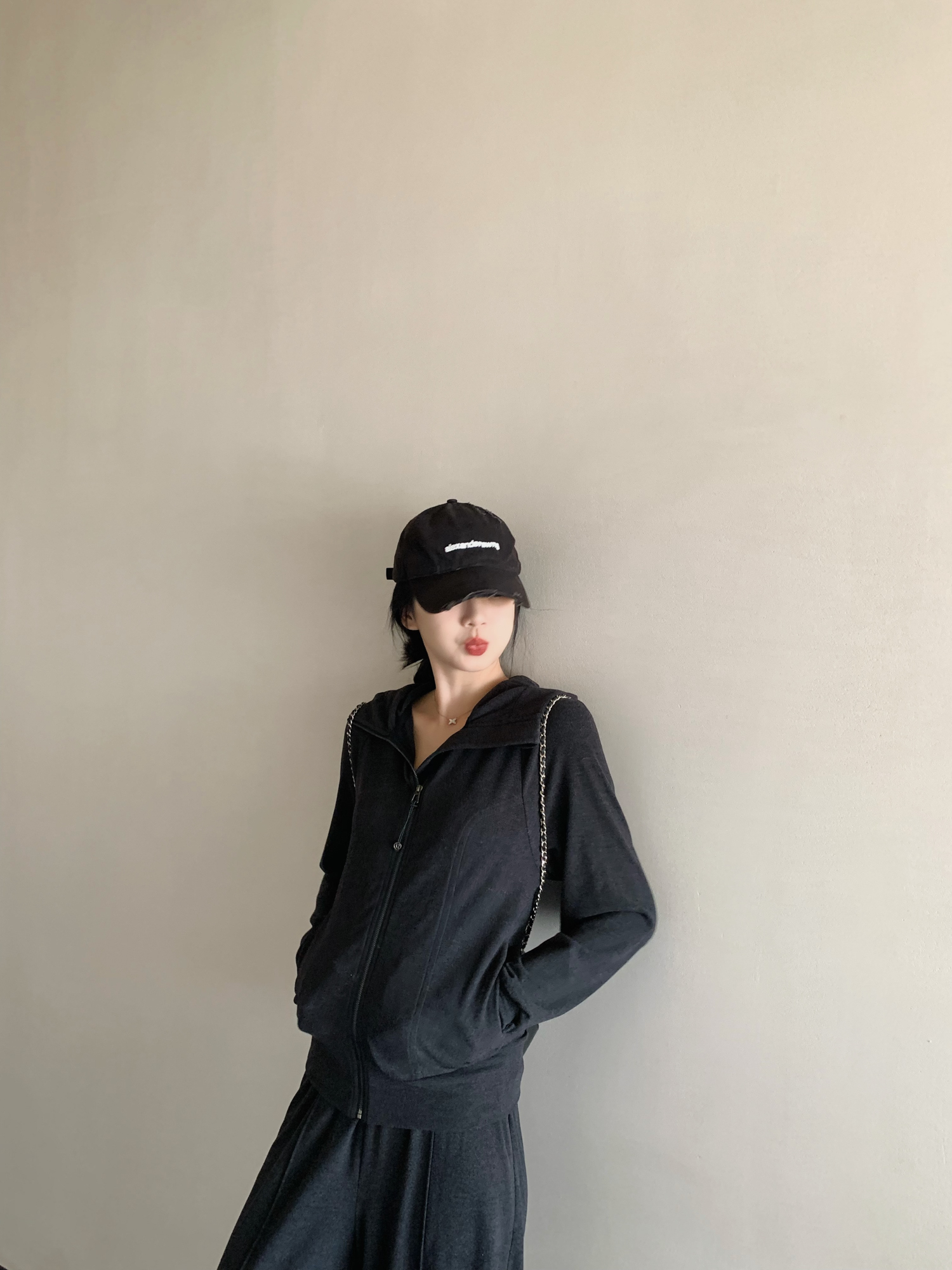 Girls' Loose-Fitting Hooded Outfit with Mid-High Collar - Comfortable Autumn Fashion for Sweet Style