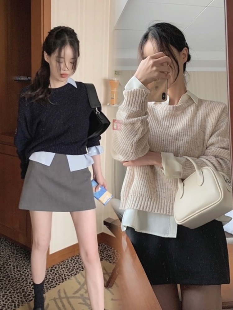 Gray Half Skirt - Impeccable Fit & Texture, Korean Style, Chic 90s-Inspired Fashion for Effortless Everyday Looks
