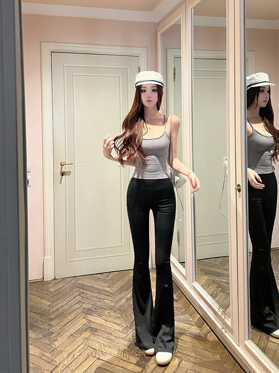 High Elasticity Wide-Leg Long Pants for Women - Elegant Slimming Casual Trousers for Supermodel Style