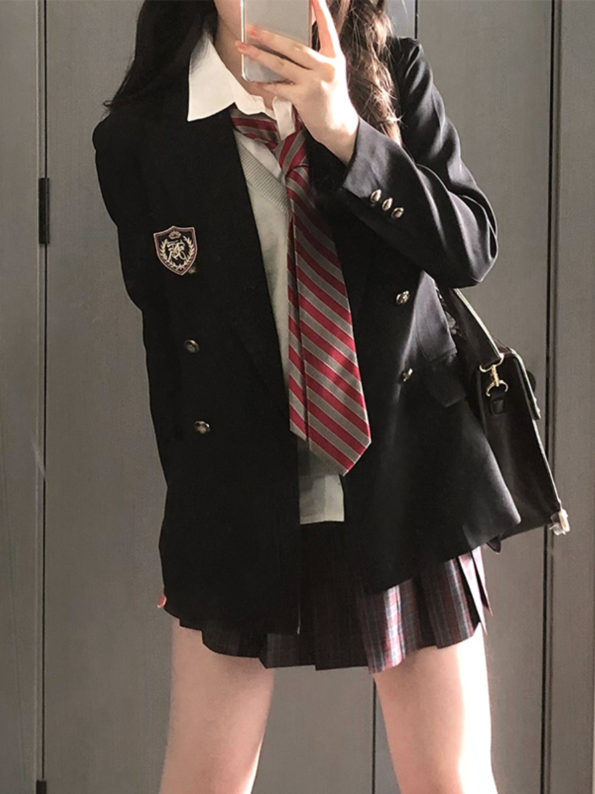 High-End Waist-Defined Blazer Jacket - Pudding Bear Original JK Uniform College Style for Early Autumn Fashion