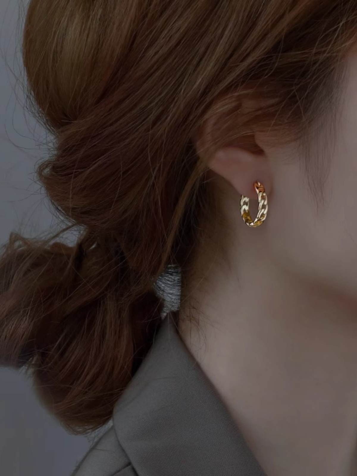 High-End Women's Ear Hoops - Paris Designer-Inspired Stud Earrings, Chic Ear Accessories for Elegant Style