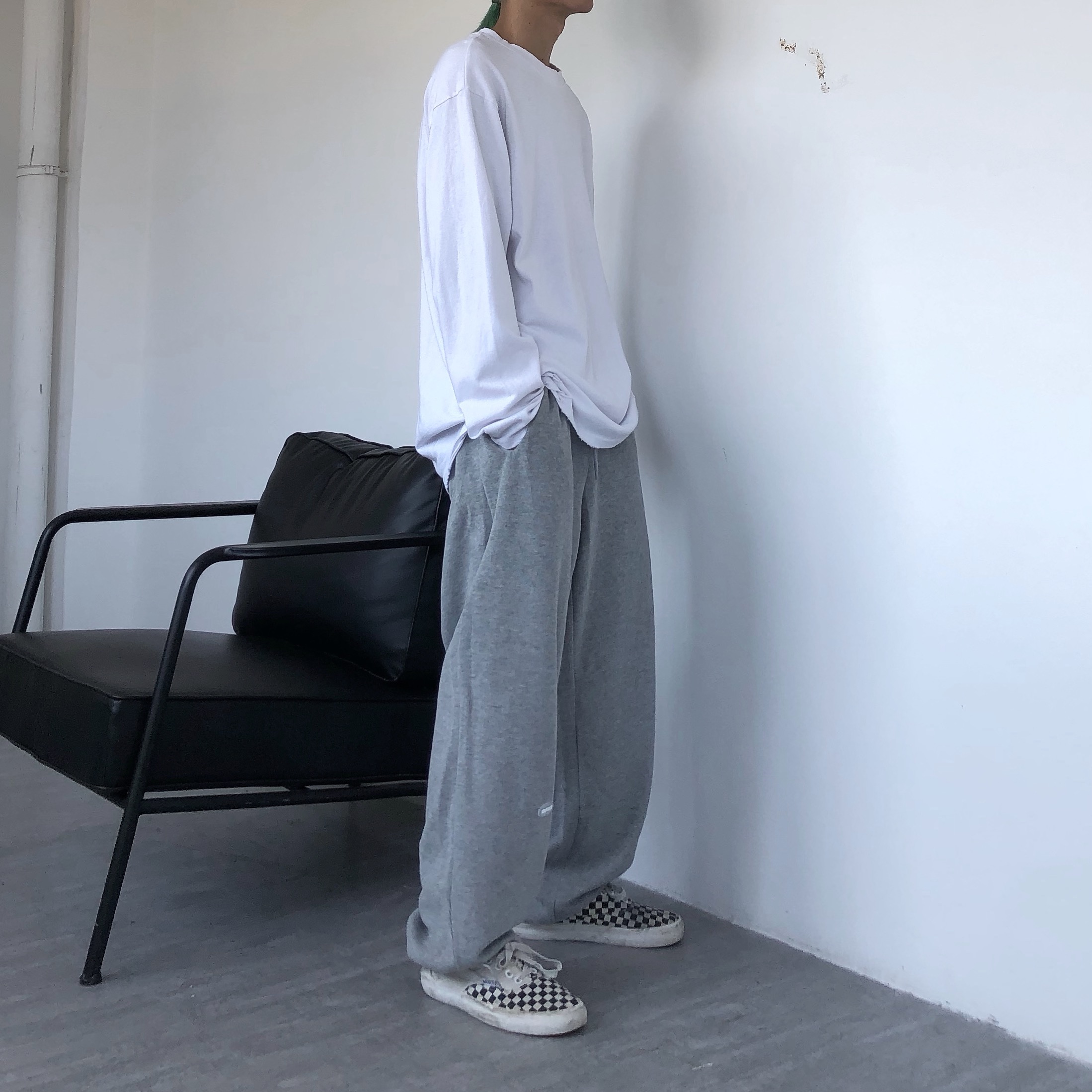 High Street Retro Casual Sports Pants - Loose Straight Leg Wide-Leg Joggers with Drawstring Cuffs for Versatile Style