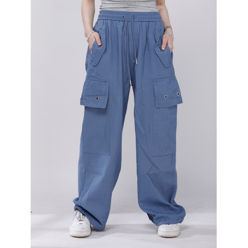 High Waist Loose Straight Jazz Dance Pants for Women - Casual Blue Jeans for Autumn Winter ìŠ¤íƒ€ì¼