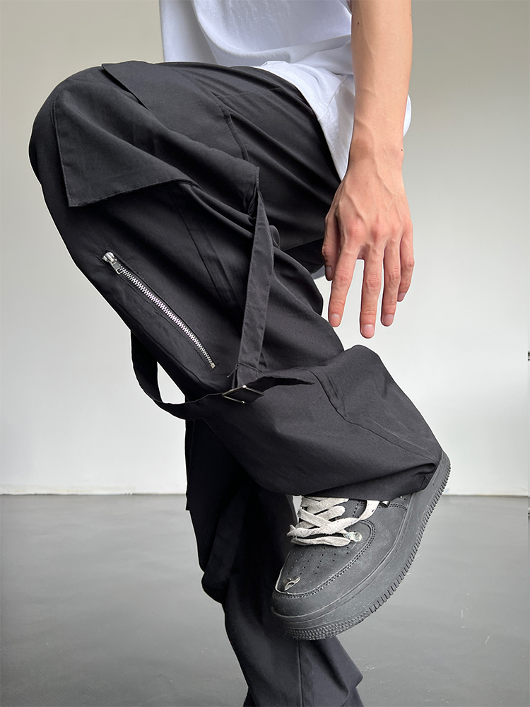 High-Waisted Slim Straight Loose Wide-Leg Work Pants for Men - American Retro Summer Style, High Street Trend