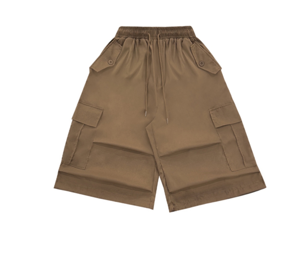 Korean Style Color-Block Letter Print Short Sleeve T-Shirt & Elastic Waist Seven-Point Shorts Set for Summer Casual Workwear