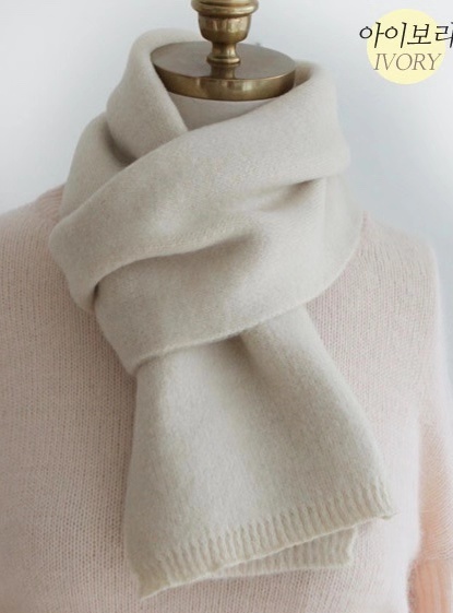 Korean Style Solid Color Small Scarf - Multiple Colors Available for Trendy 90s-Inspired Fashion Accessory