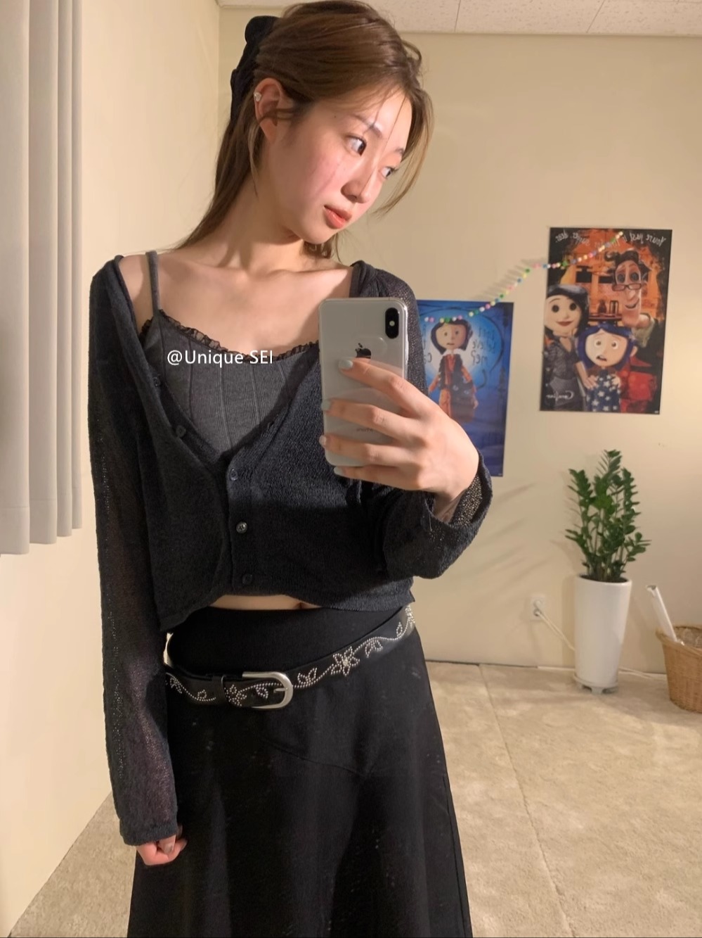 Korean-Style Summer Lace Splicing Slimming Vertical Stripe Camisole and Long Sleeve Knitted Cardigan for Sun Protection