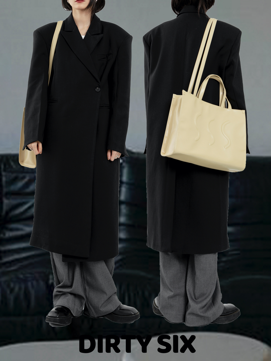 Large Leather Tote Bag - Versatile Shopping Shoulder Crossbody Bag for Daily Use, Chic Style, Perfect for 90s and Y2K Fashion