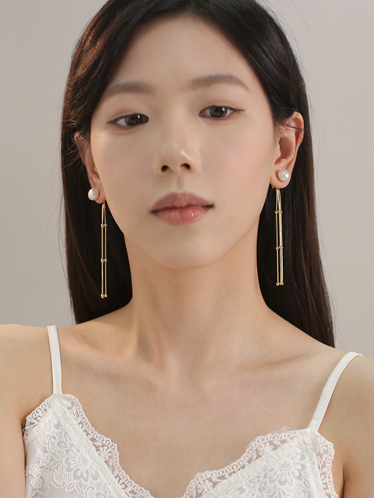 Long Tassel Earrings for Women, Unique Two-Wear Pearl Studs, High-End 2025 Fashion Jewelry