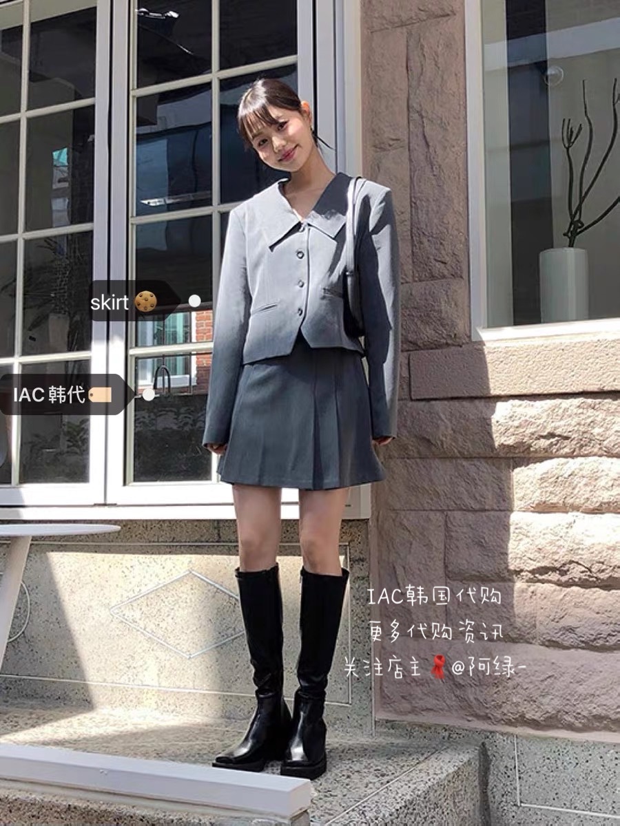 Medium Gray Pleated Skirt - Korean Style, 90s Inspired, Stylish A-Line Design, Perfect for Casual and Dressy Occasions