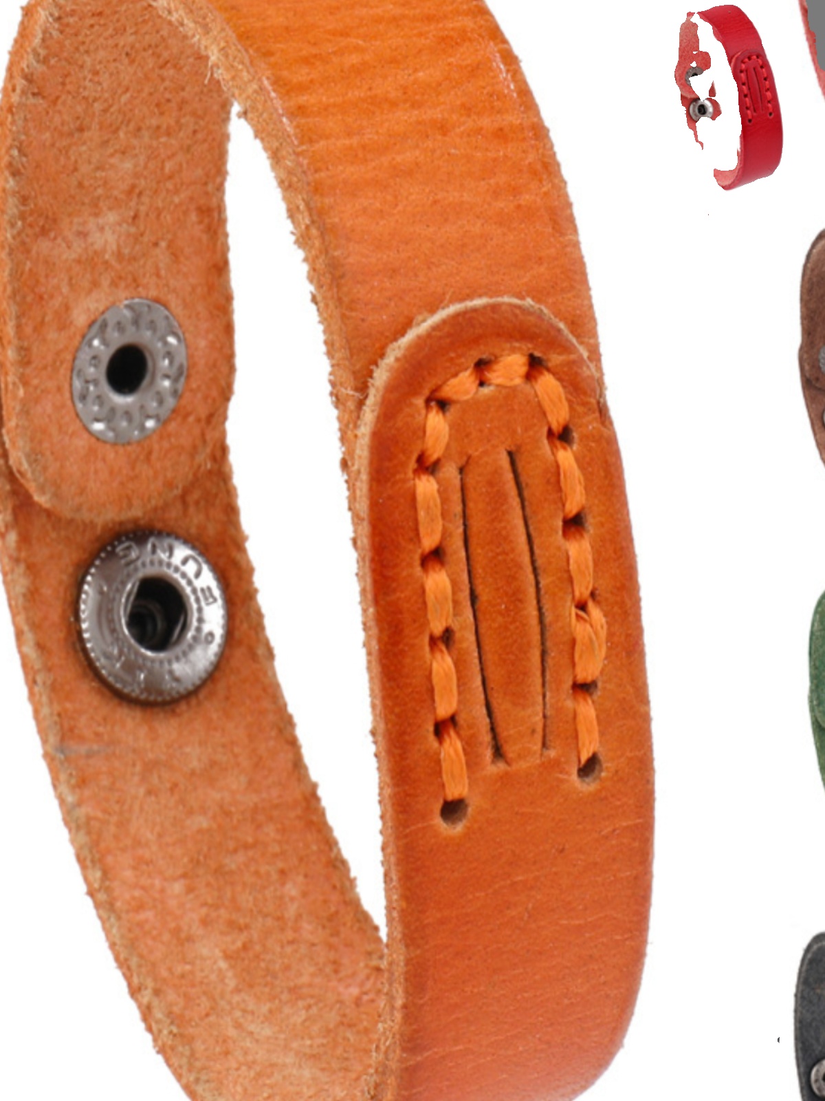 Minimalist Handmade Leather Bracelet - Artistic Retro Stitched Design for Unique Style