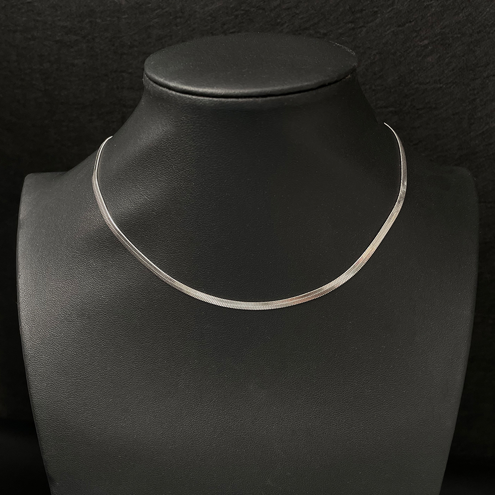 Minimalist Versatile Snake Chain Necklace for Women - Titanium Steel, Colorfast Snake Bone Design, Chic Clavicle Chain Accessory