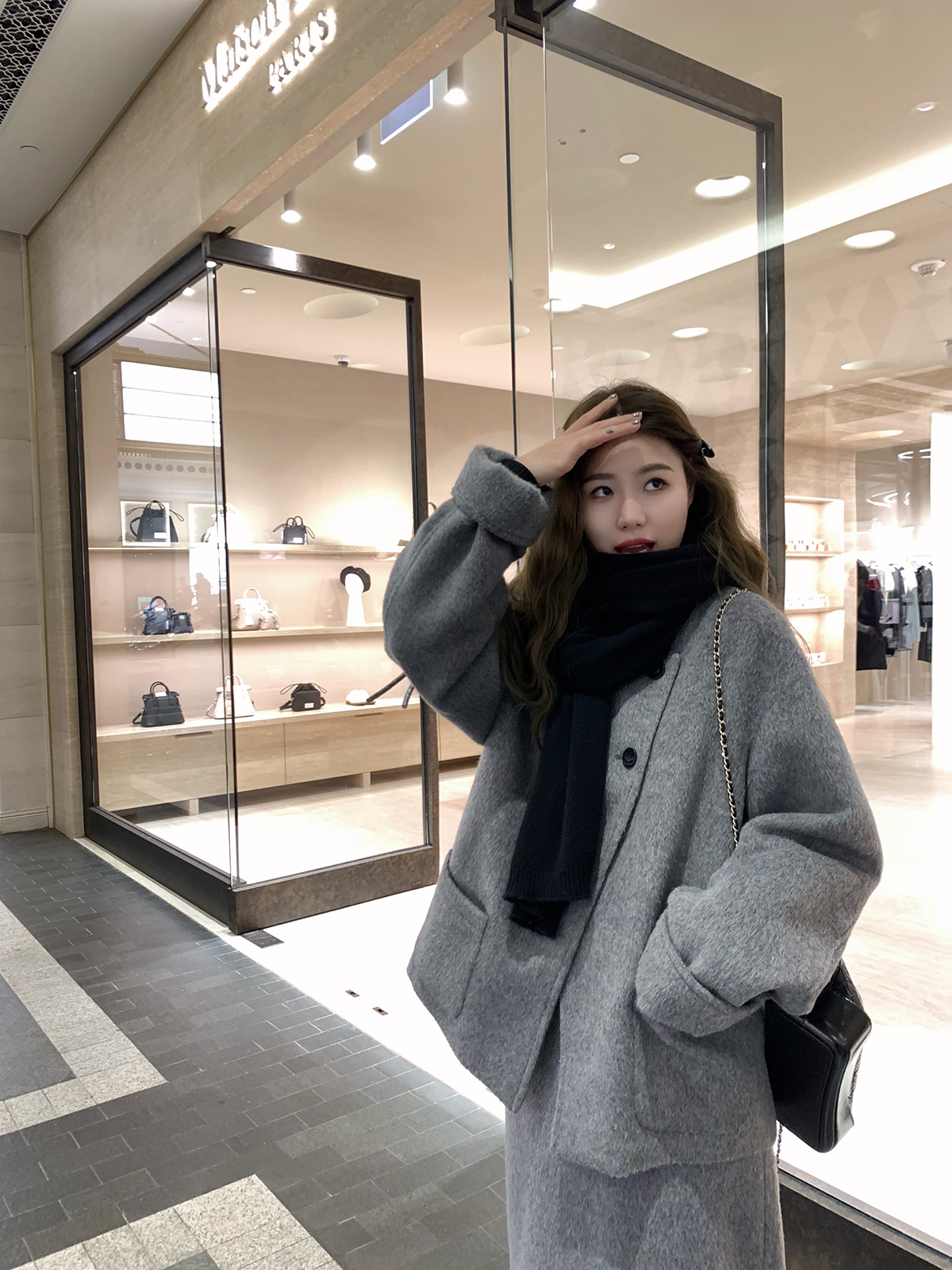 Minimalist Woolen Coat and Skirt Set for Women - Stylish Winter Outfit, Elegant Layering, 90s Inspired, New Arrival