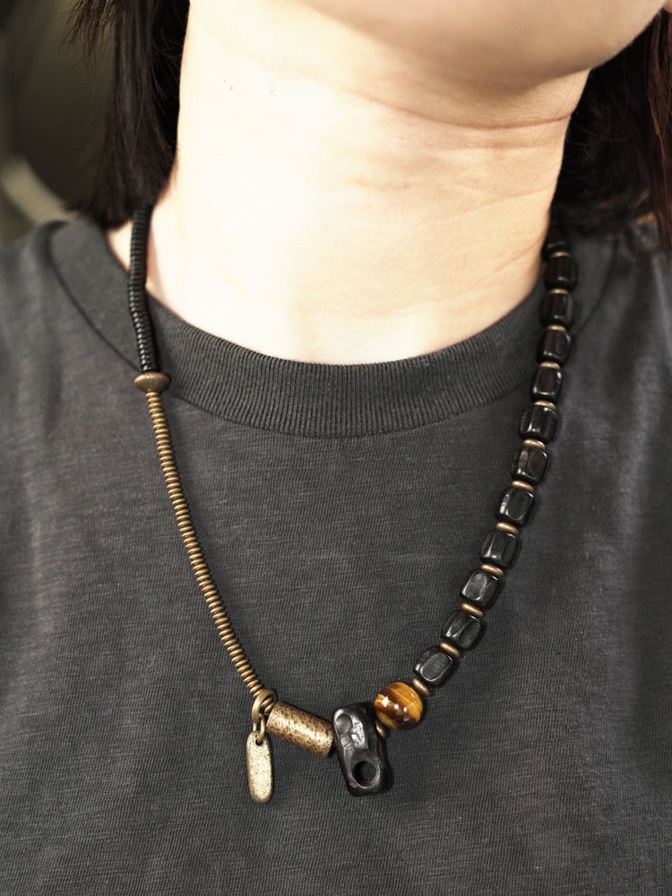 Multi-Layer Retro Black Sandalwood Bracelet for Men and Women - Unique Non-Fish Design, Trendy Personality Jewelry