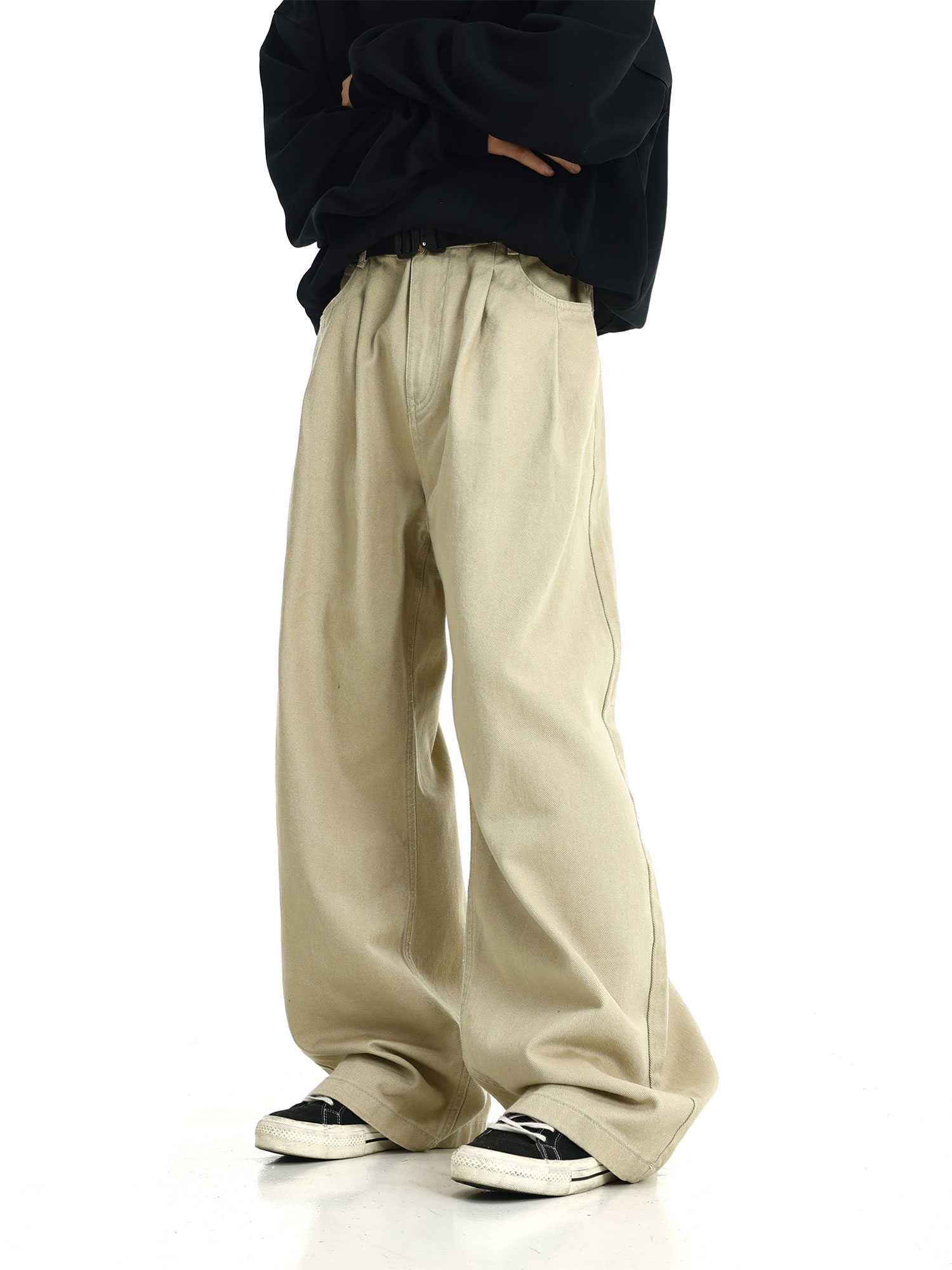 Retro American-Style Unisex Casual Pants - Trendy Loose Straight-Leg Wide-Leg Jeans for Versatile Everyday Wear