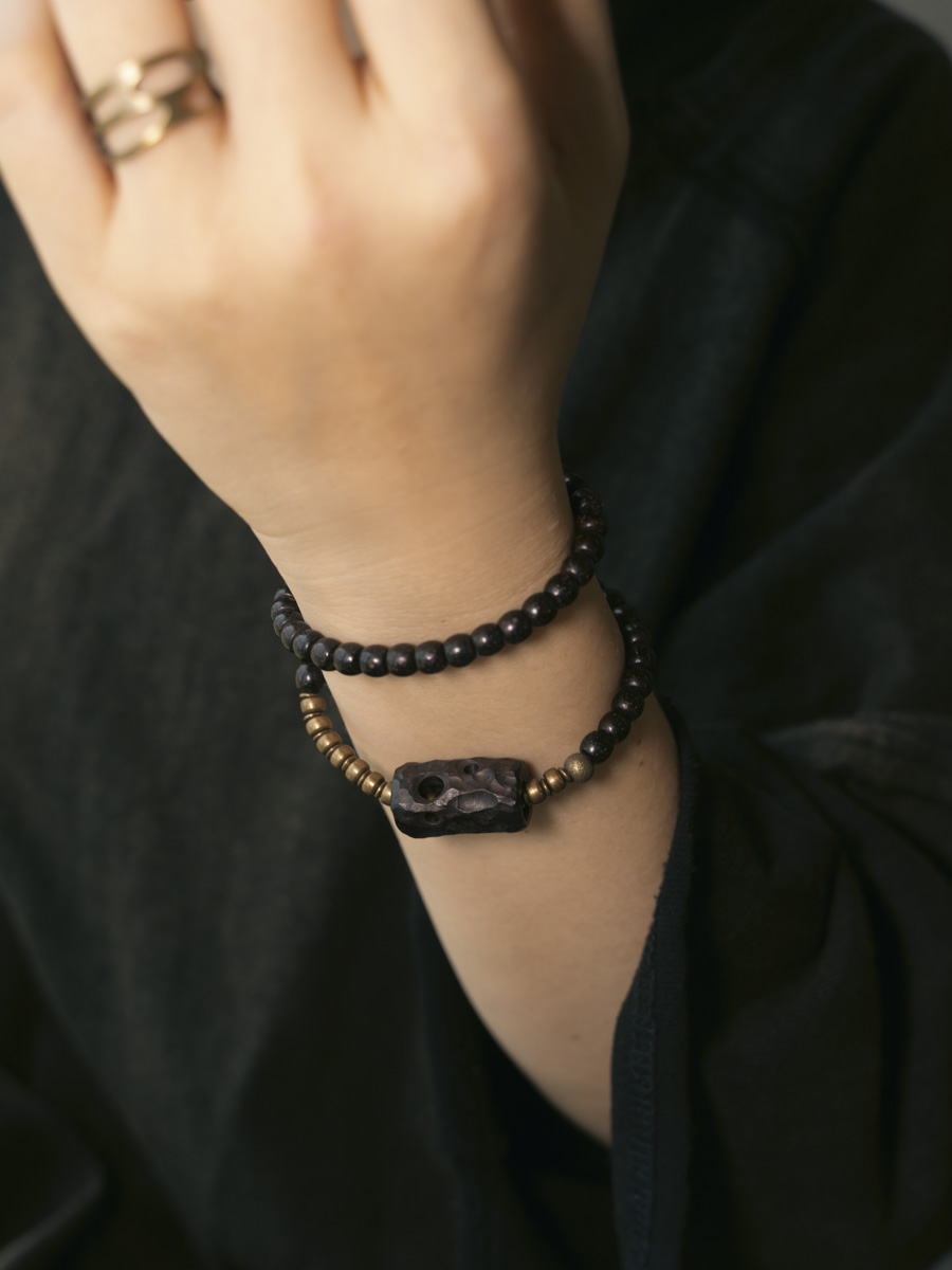 Retro Bodhi Double Circle Bracelet with Moon and Star Design - Trendy Cultural Accessories for Women and Men