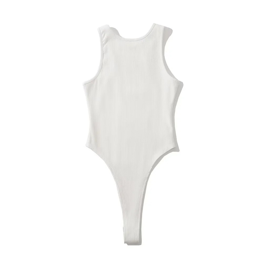 Reversible High-Waisted Stretch Camisole Bodysuit for Hot Girl Summer â€“ European and American Style, Trendy Fashion Essential