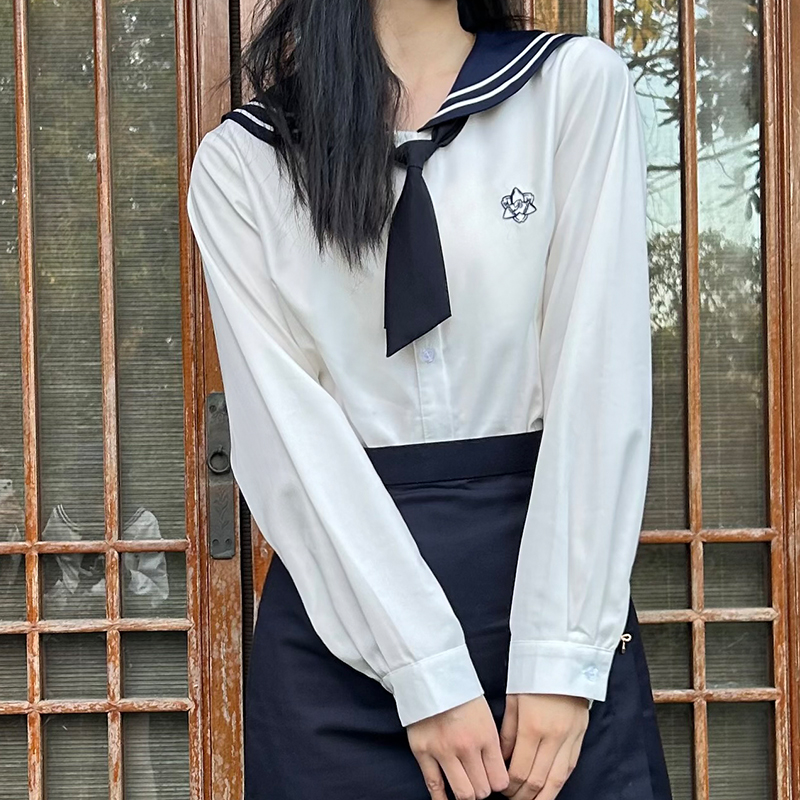 Sailor Suit JK Women's Two-Piece Set - Little Pine Pudding Bear College Style 2025 Japanese Fashion, Cute Kawaii Aesthetic