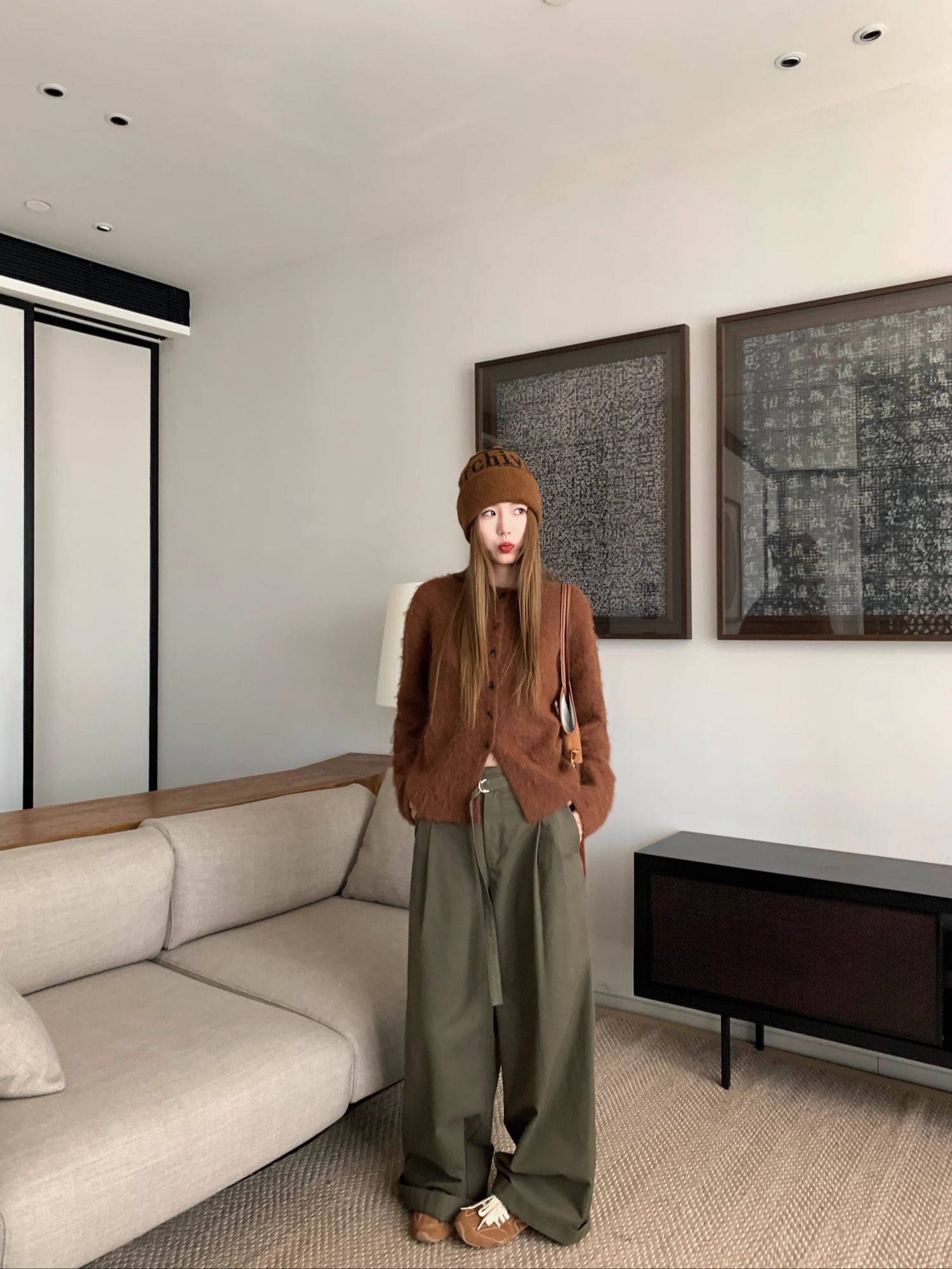 Slightly Loose Round Neck Button Wool Cardigan Top for Women - Elegant Milk Fufu Atmosphere - Cozy 90s Inspired Fashion