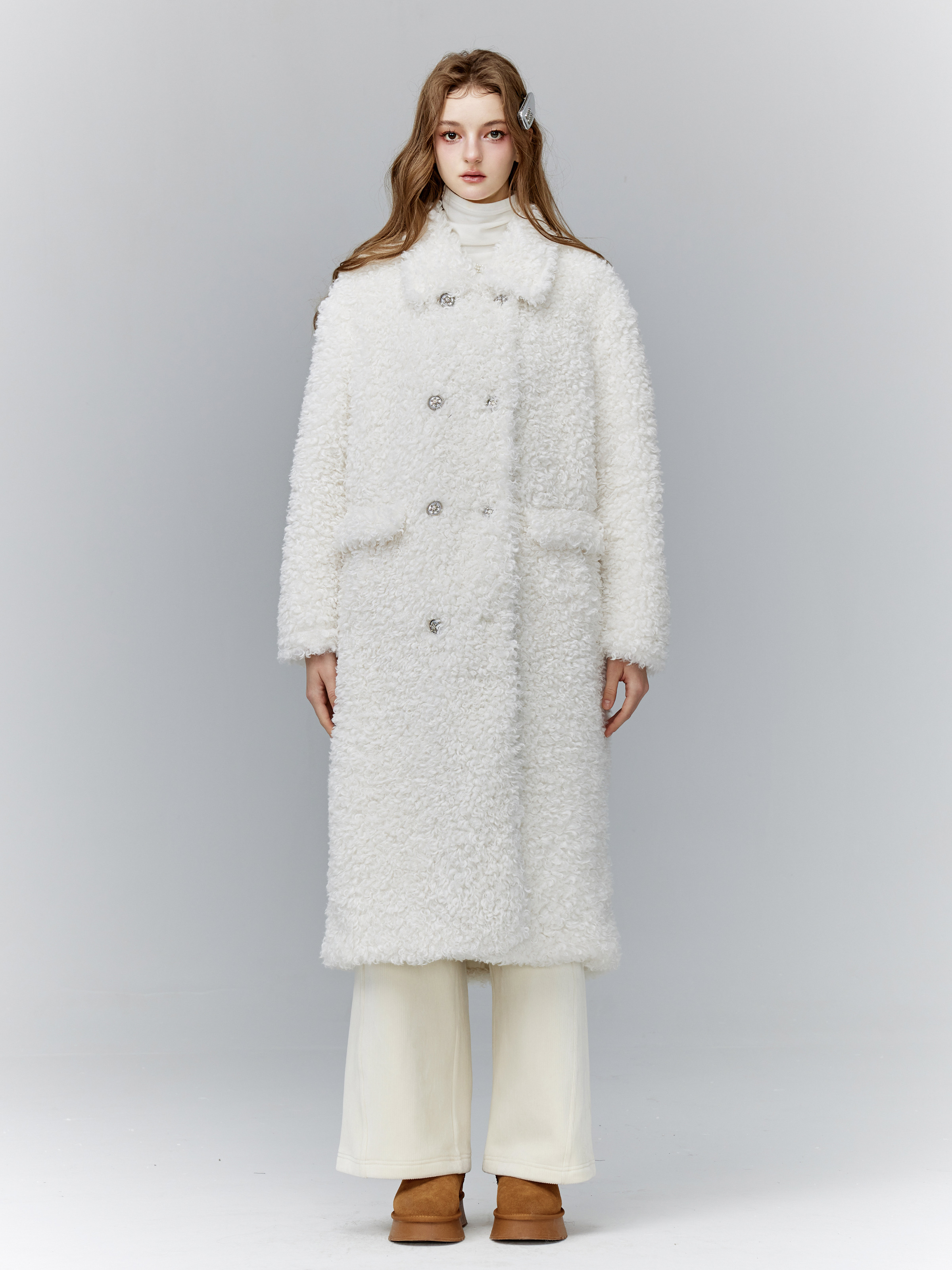Snow Country Girl Faux Fur Coat - Warm Soft Plush Overcoat for Spring Summer - Trendy 90s Inspired Outerwear