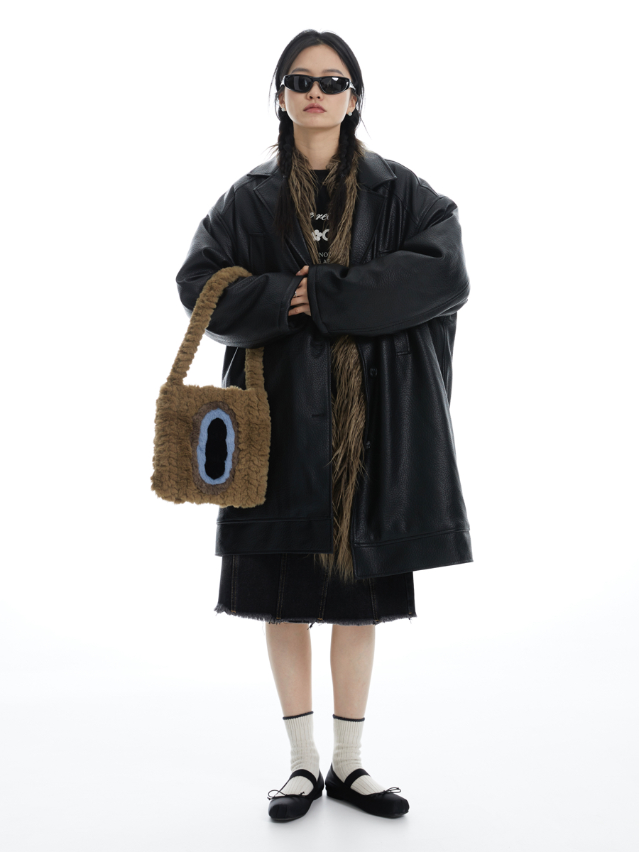 Soft Eco-Friendly Plush Bobo Bag - Small Size in 2 Colors - Trendy Y2K Style Perfect for Everyday Use
