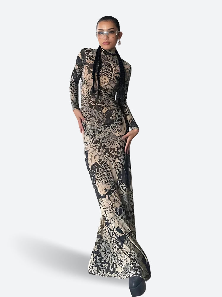Stylish Work Outfits, Outfit Summer Ideas Baddie Tattoo Maxi Dress
