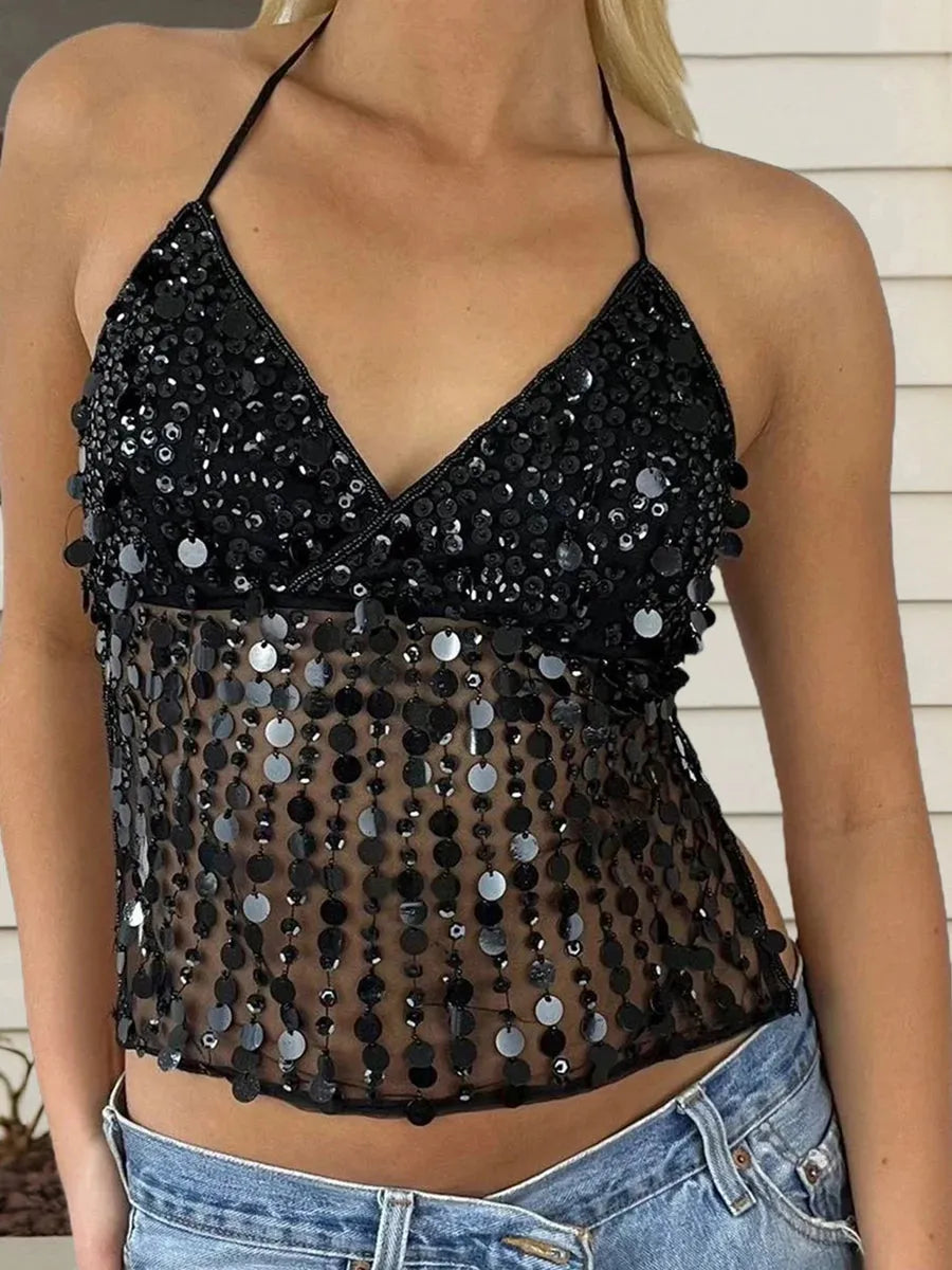 Stylish Work Outfits, Outfit Summer Ideas Beaded Backless Top
