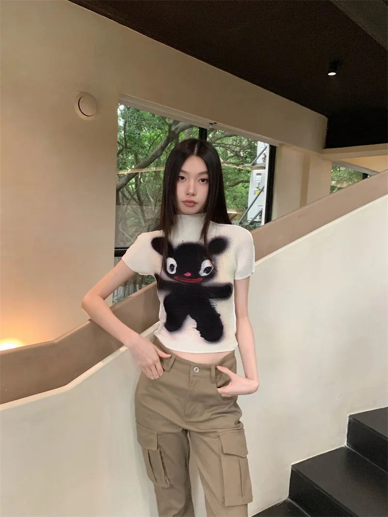 Stylish Work Outfits, Outfit Summer Ideas Black Monster Top