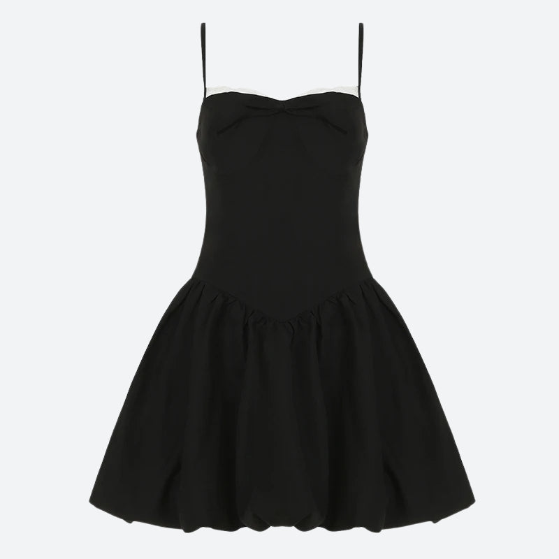 Stylish Work Outfits, Outfit Summer Ideas Bow Bubble Mini Dress