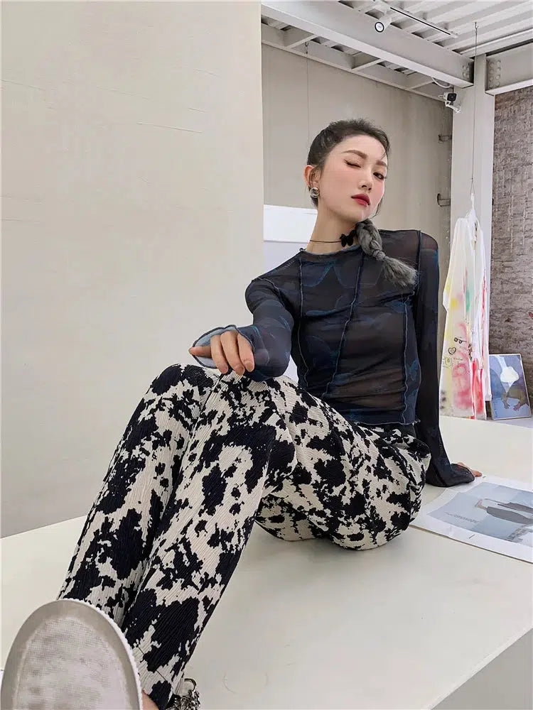 Stylish Work Outfits, Outfit Summer Ideas Butterfly Seam Detailed Mesh Top