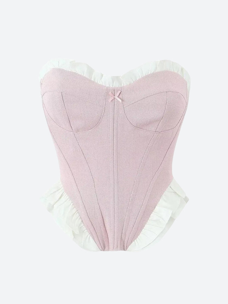 Stylish Work Outfits, Outfit Summer Ideas Coquette Pink Corset Top