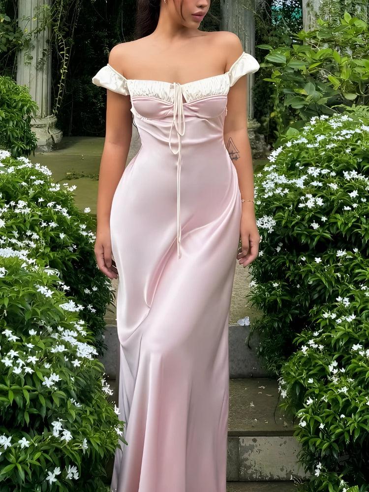 Stylish Work Outfits, Outfit Summer Ideas Coquette Princess Satin Maxi Dress
