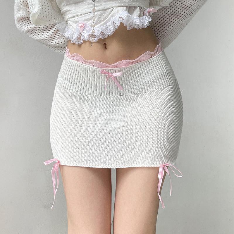 Stylish Work Outfits, Outfit Summer Ideas Coquette Ribbons Mini Skirt