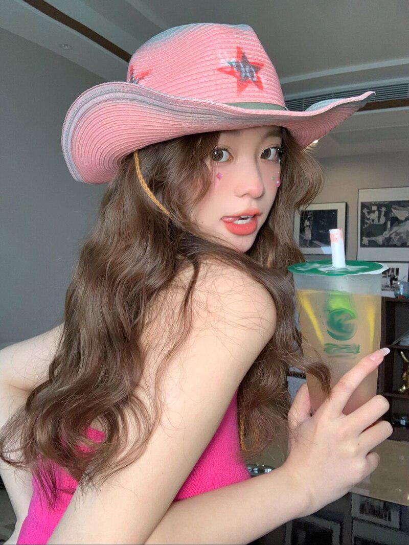 Stylish Work Outfits, Outfit Summer Ideas Disco Cowgirl Adjustable Star Printed Hat
