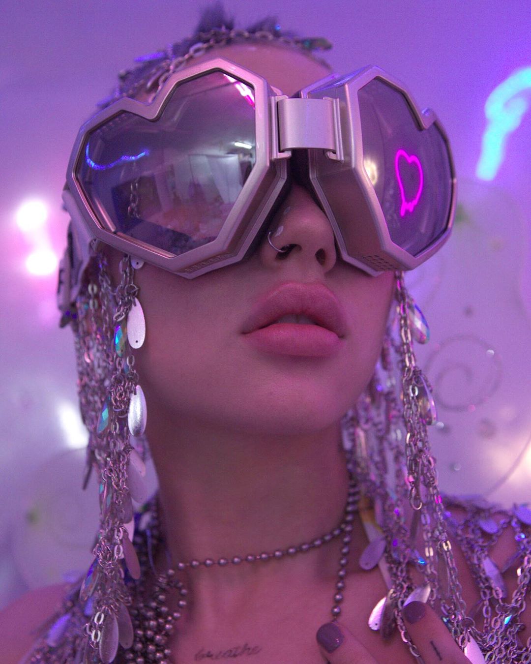 Stylish Work Outfits, Outfit Summer Ideas Disco Cowgirl Oversized Party Sunglasses