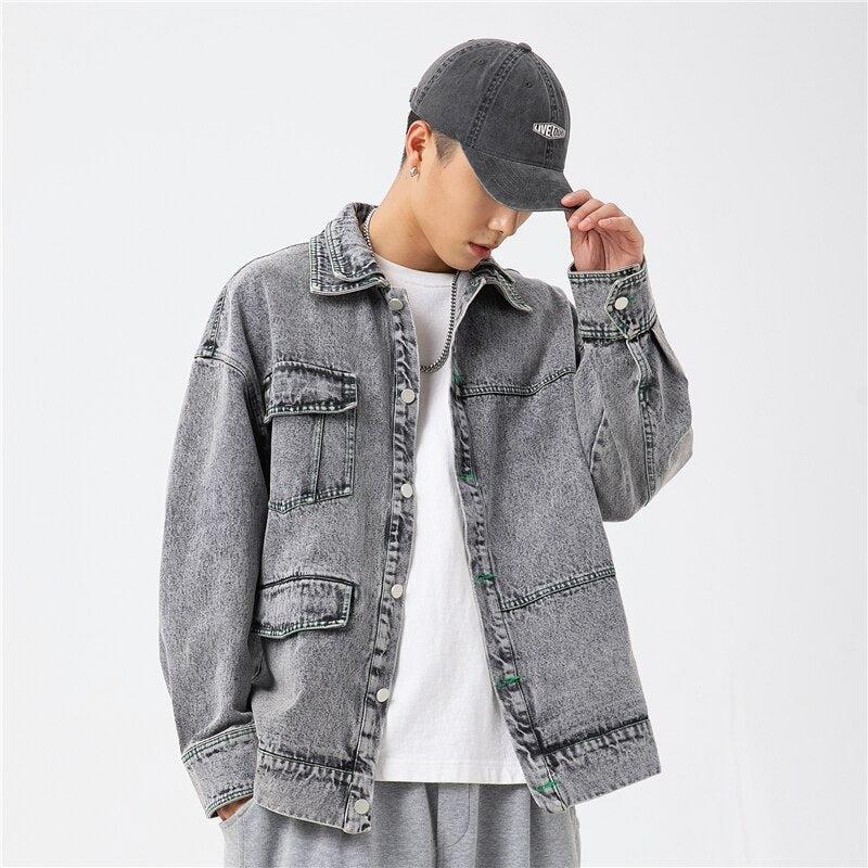 Stylish Work Outfits, Outfit Summer Ideas Double-Collared Denim Jacket
