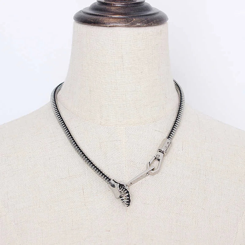 Stylish Work Outfits, Outfit Summer Ideas Edgy Adjustable Zipper Necklace