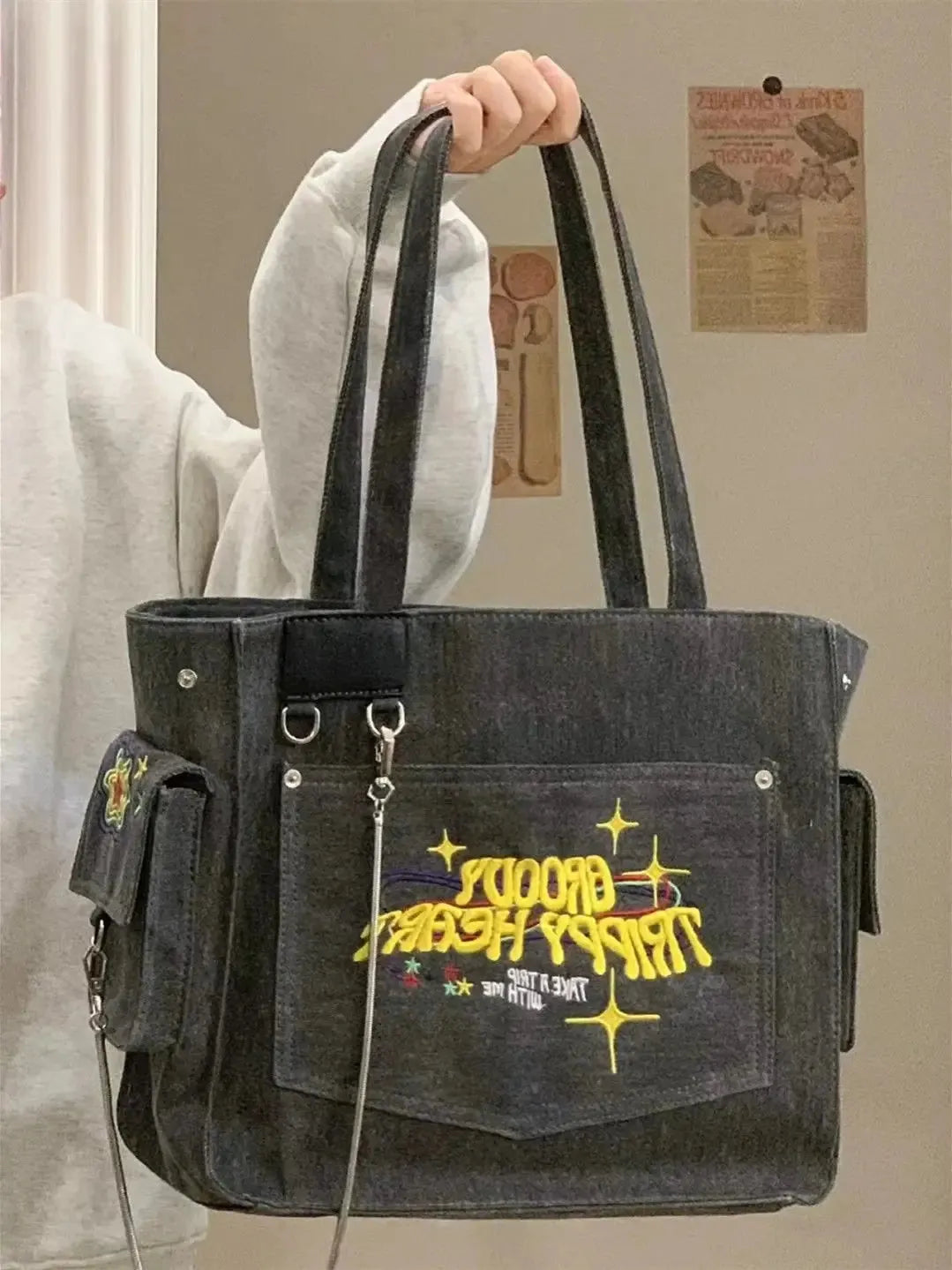 Stylish Work Outfits, Outfit Summer Ideas Embroidered Shoulder Bag