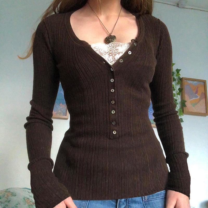 Stylish Work Outfits, Outfit Summer Ideas Fairy Grunge Button Front Top