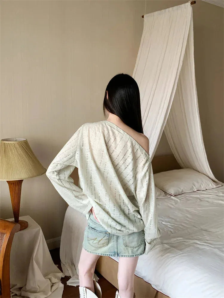 Stylish Work Outfits, Outfit Summer Ideas Fairycore One Shoulder Top