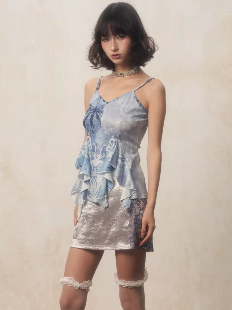 Stylish Work Outfits, Outfit Summer Ideas Fairycore Ruffled Top